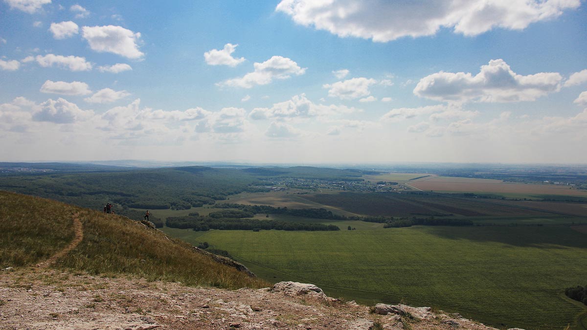 Panoramic view of the Bashkir land from the Shikhan